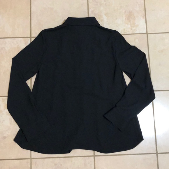 RACHEL Rachel Roy black long sleeve blouse - Picture 3 of 4
